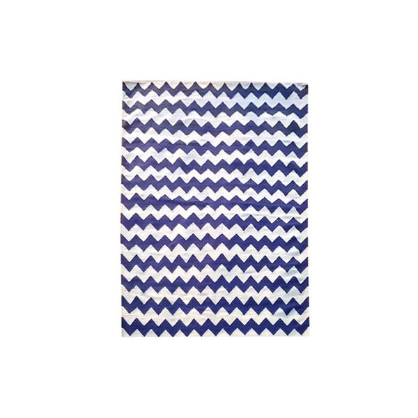 Vlnený koberec Kilim Design Two Blue, 160x230 cm