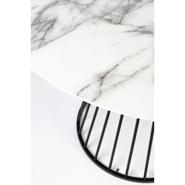 Okrúhly jedálenský stôl s doskou v dekore mramoru ø 110 cm Floris – White Label-image-1
