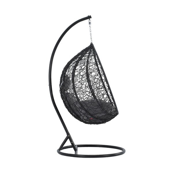 Tmavosivé závesné kreslo z umelého ratanu Bonami Selection Noela-image-2