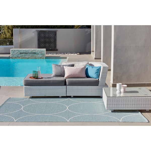 Svetlomodrý vnútorný a vonkajší koberec 180x275 cm Boo Haze – Pappelina-image-1