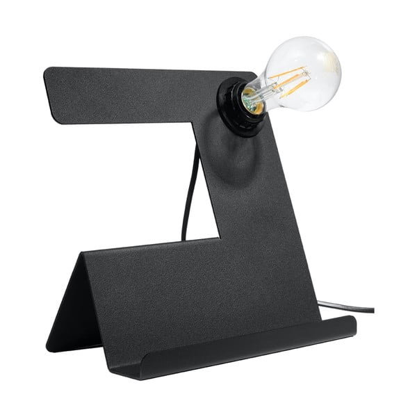 Čierna stolová lampa (výška 24 cm) Gabriel – Nice Lamps