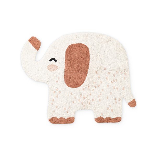 Hnedý/krémovobiely prateľný/ručne tkaný bavlnený detský koberec 95x120 cm Snuggle Emmi – Hanse Home