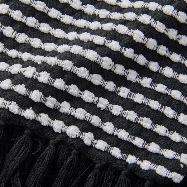 Čierna deka 125x150 cm Stab Stitch – Catherine Lansfield-image-2