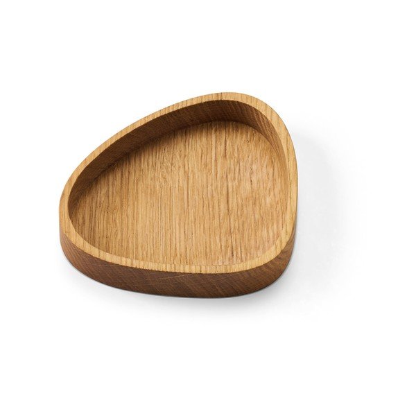 Dekoratívny drevený úložný box v prírodnej farbe 14x12,5x3 cm Curve S – LIND DNA-image-1