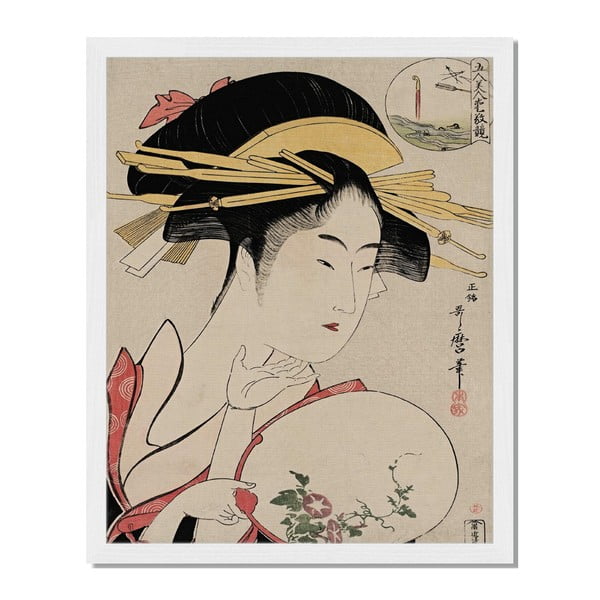 Obraz v ráme Liv Corday Asian Utamaro, 40 x 50 cm