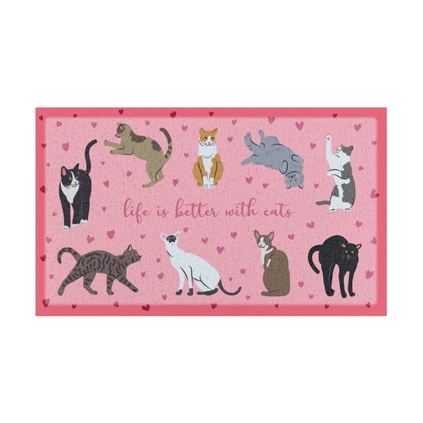 Rohožka 40x70 cm Life Is Better With Cats – Artsy Doormats