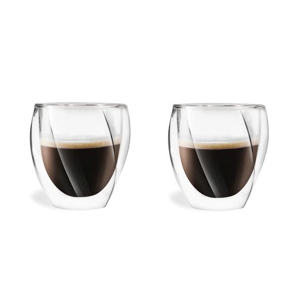 Dvojstenné hrnčeky na cappuccino v súprave 2 ks 250 ml Cristallo – Vialli Design