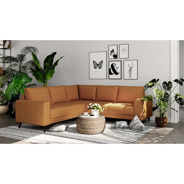 Oranžová rohová pohovka (variabilná) Fynn – Ghado-image-1