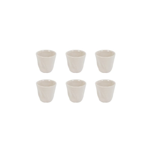 Sada 6 bielych hrnčekov Kaleidos Miami Espresso
