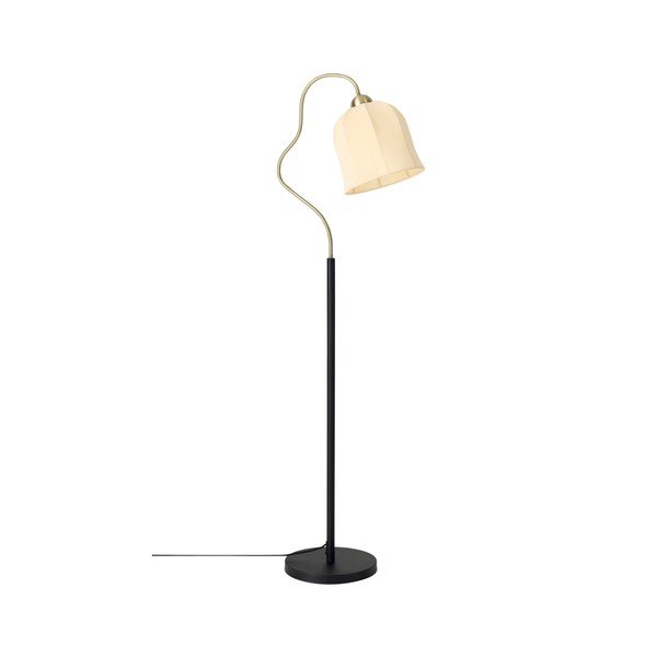 Biela/čierna látková stojacia lampa (výška  150 cm) Bell – Ellos Home-image-3