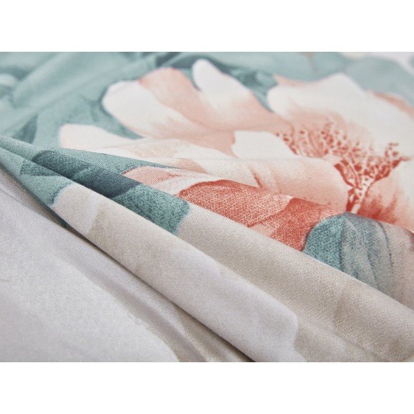 Tyrkysové 3-dielne obliečky na jednolôžko z mikrosaténu 140x200 cm Selma – My House-image-4