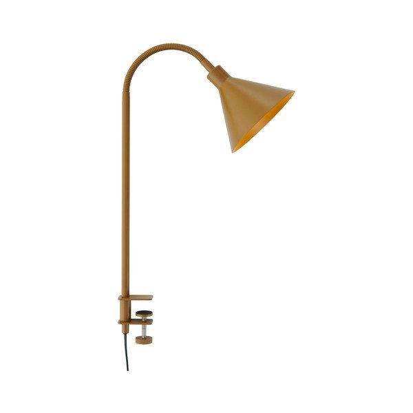 Hnedá kovová stolová lampa s ohýbateľnou konštrukciou/s klipom (výška  50 cm) Flexi Torino – Ellos Home-image-3