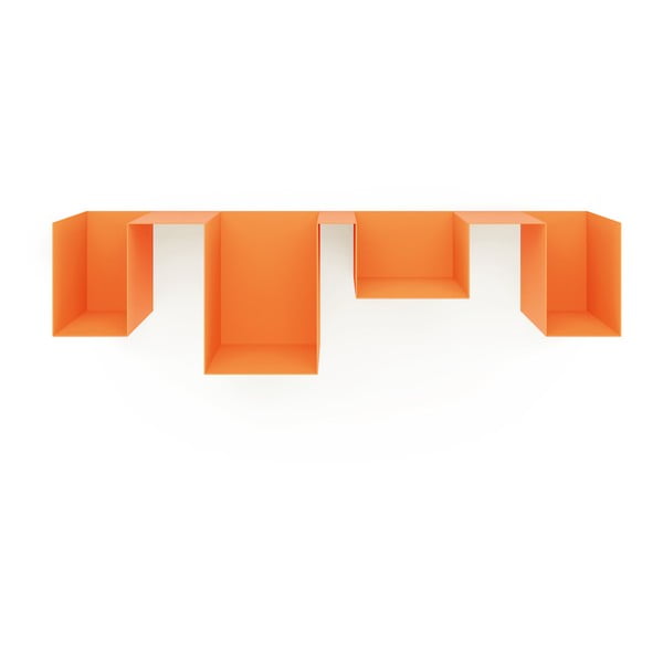 Oranžová nástenná polica MEME Design Spread
