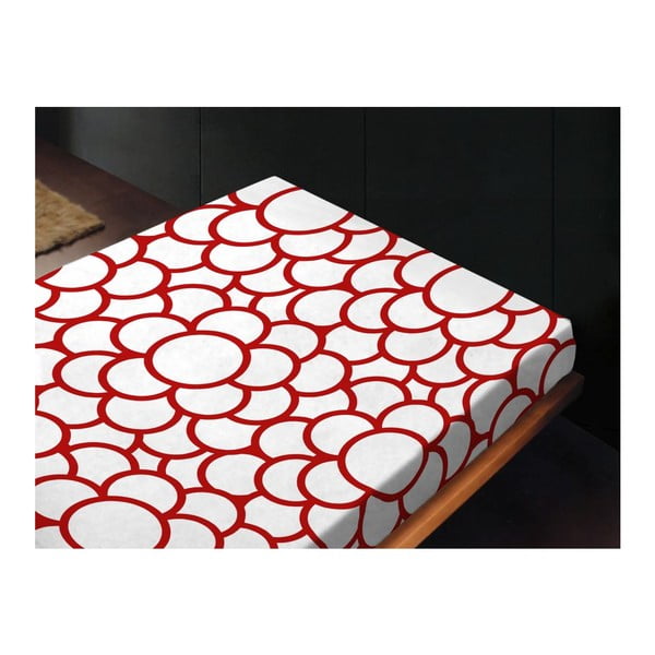 Neelastická posteľná plachta Moa Rojo, 240x260 cm