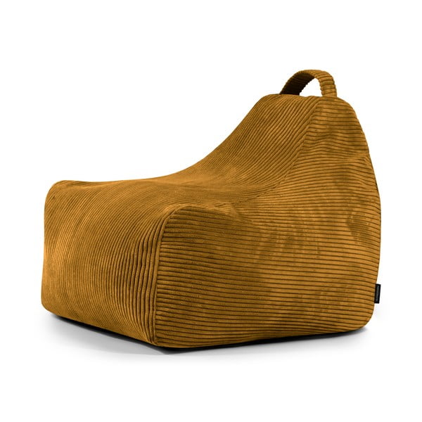 Menčestrový detský sedací vak v horčicovej farbe Game Amuse – SLOWDOWN