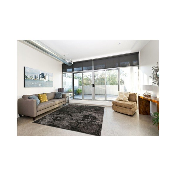 Koberec Webtappeti Intarsio Dark Flower, 140 × 200 cm-image-1