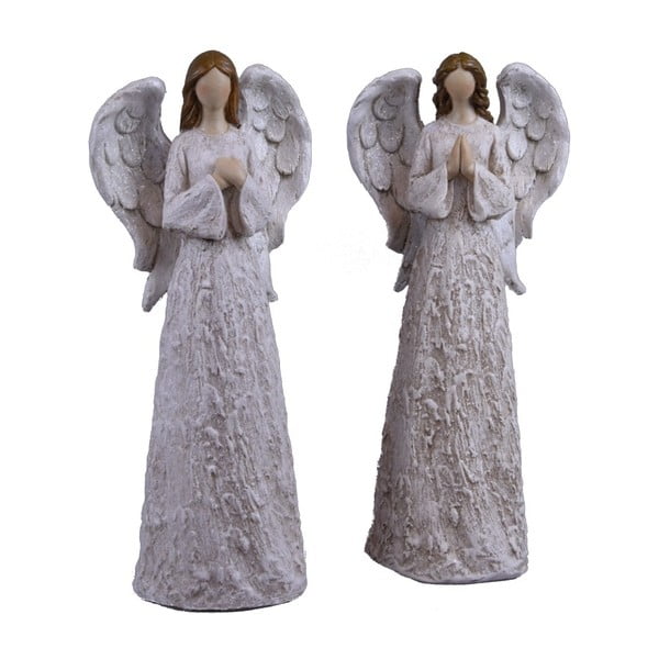 Sada 2 dekoratívnych anjelov s krajkovou sukňou Ego Dekor