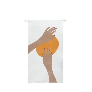 Textilná nástenná dekorácia Surdic Hands, 90 x 140 cm