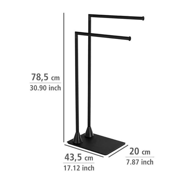 Čierny stojan na uteráky Wenko Hella-image-2