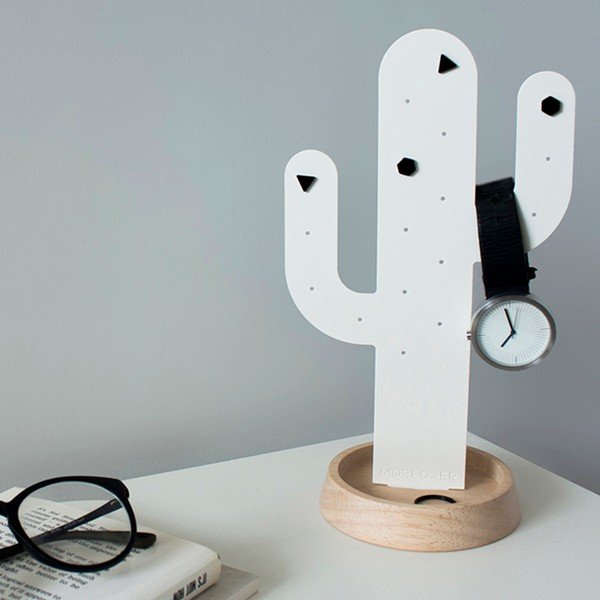 Biely stojan na šperky Qualy&CO Cactus-image-1