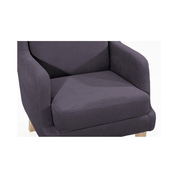 Sivé kreslo ušiak Max Winzer Bennet Suede-image-4