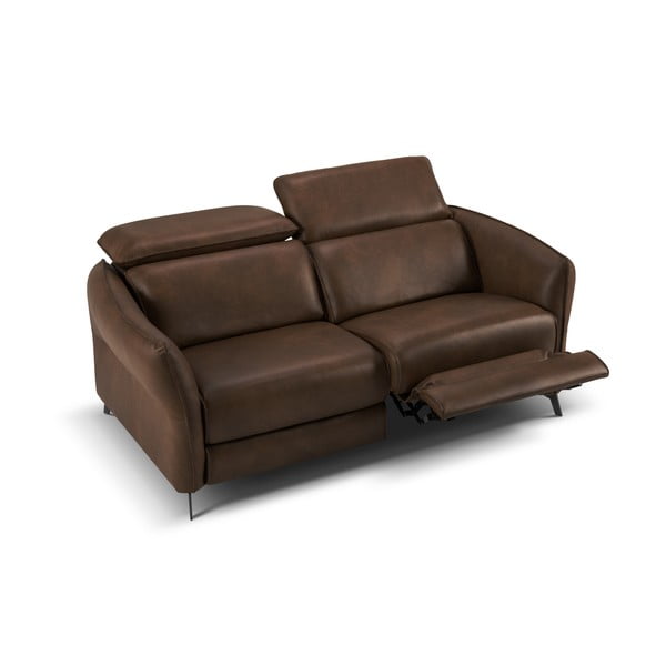 Tmavohnedá kožená pohovka 103 cm Hubble – Windsor & Co Sofas-image-3