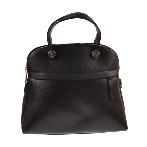 Čierna kožená kabelka Florence Bags Yutz
