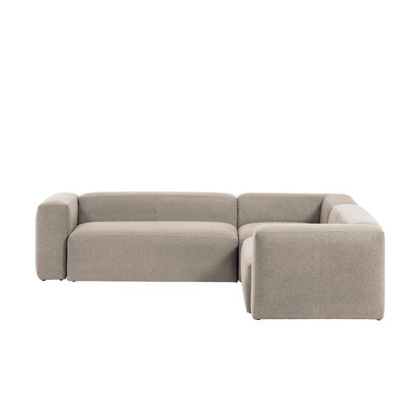 Béžová ženilková rohová pohovka Blok – Kave Home-image-2