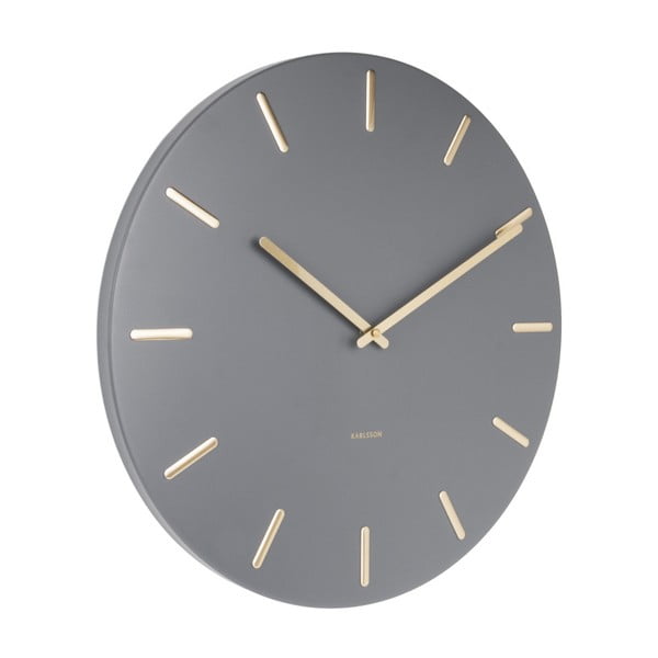 Sivé nástenné hodiny Karlsson Charm-image-2