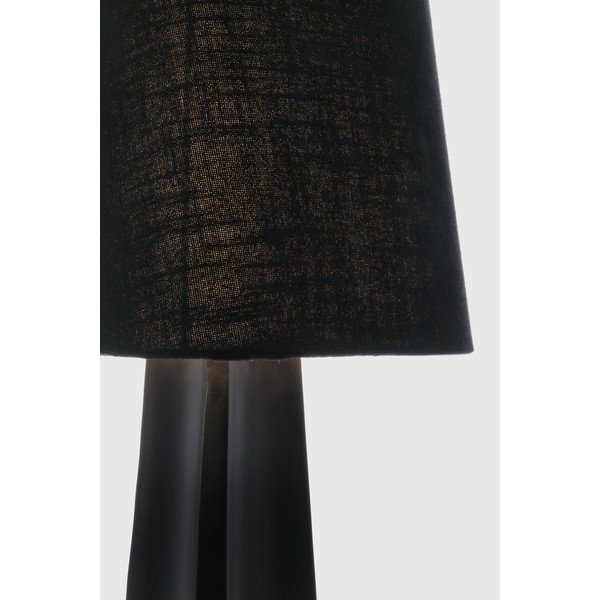Čierna kovová stolová lampa s textilným tienidlom (výška  61 cm) Tripura – Bizzotto-image-4