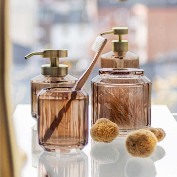 Hnedý sklenený téglik na zubné kefky Vision – Mette Ditmer Denmark-image-3