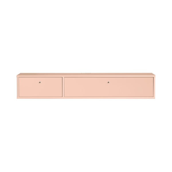Svetloružový TV stolík 136x22x32,5 cm Mistral – Hammel Furniture