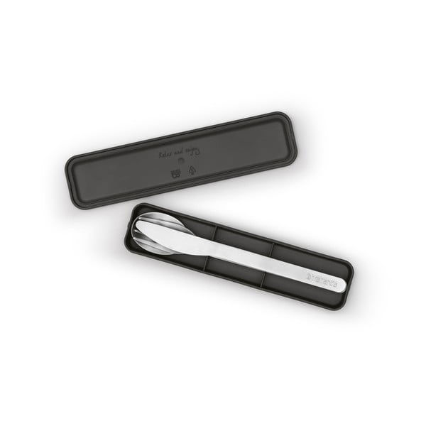 Antikoro cestovný príbor v striebornej farbe v súprave 3 ks Make & Take – Brabantia-image-3