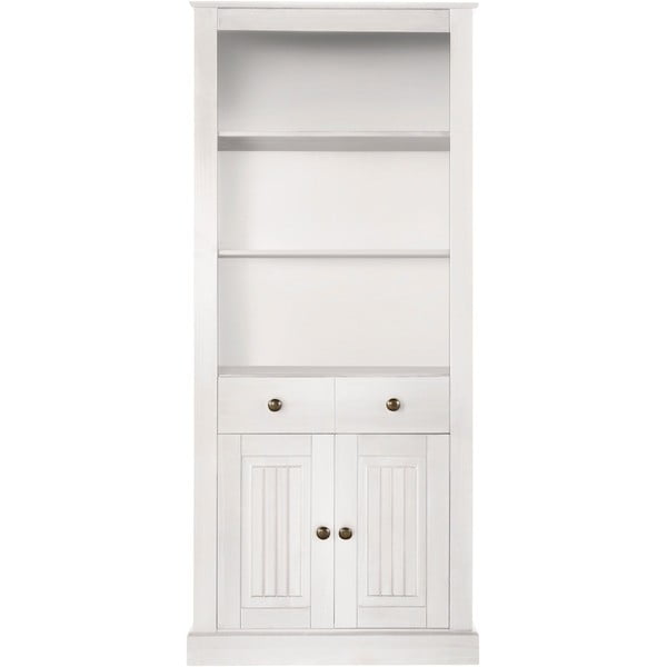 Biela knižnica z borovicového dreva 181x31 cm Mille – Støraa