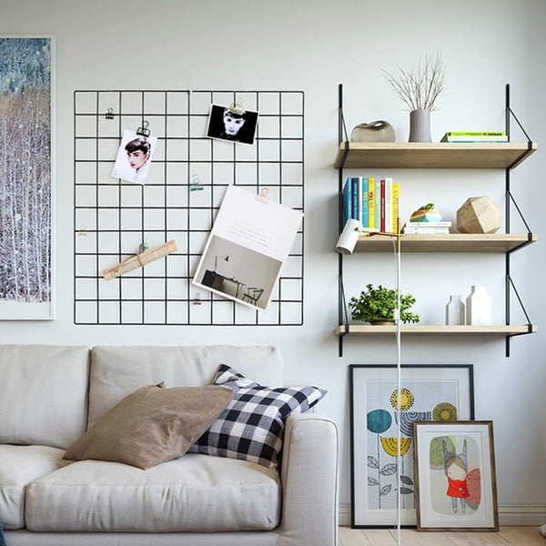 Čierna kovová nástenka Reminder, 60 x 60 cm-image-2