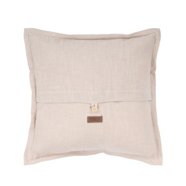 Béžový vankúš s prímesou ľanu Tiseco Home Studio, 45 × 45 cm-image-1
