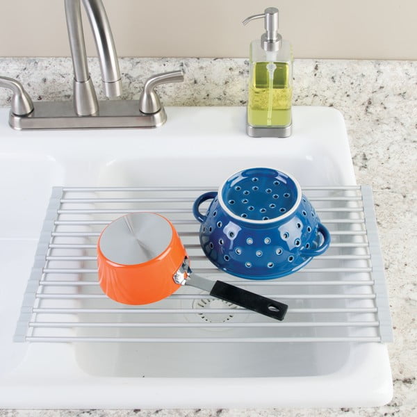 Hliníková odkvapkávacia mriežka na drez v striebornej farbe Metro – iDesign-image-3