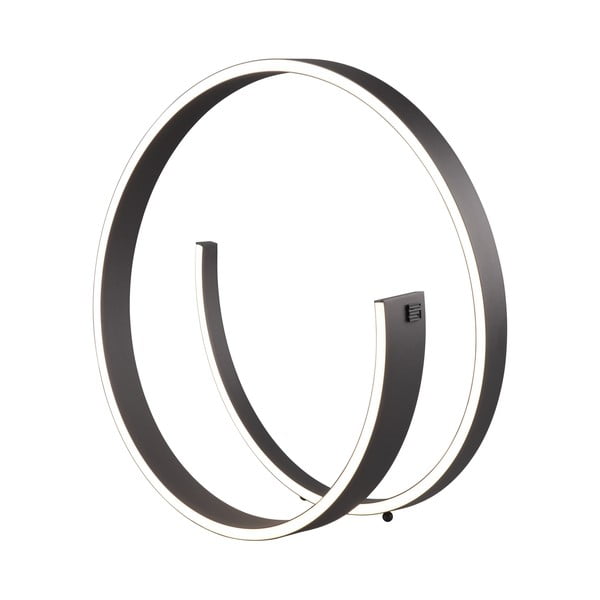 Čierna LED stolová lampa s hlasovým ovládaním/s ovládaním pomocou mobilnej aplikácie s kovovým tienidlom (výška  45 cm) Cinardi – CINQUE