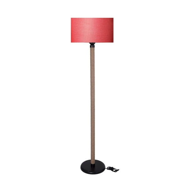 Voľne stojacia lampa s červeným tienidlom lampa Kate Louise Rope