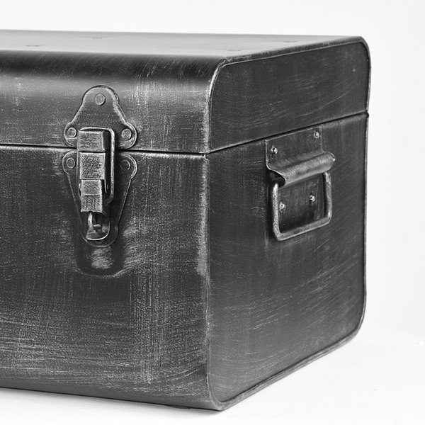 Kovový úložný dekoratívny kufor LABEL51, dĺžka 47 cm-image-4