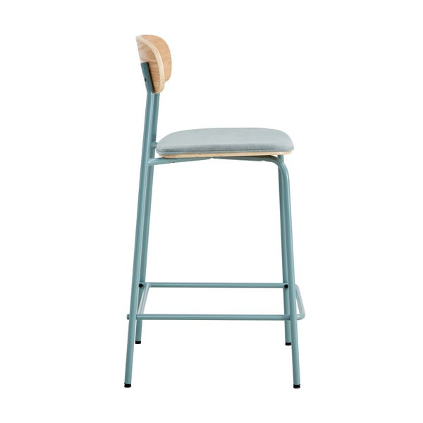 Barové stoličky v súprave 2 ks v modro-prírodnej farbe (výška sedadla 66 cm) Adriana – Marckeric-image-4