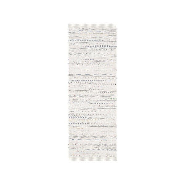 Biely bavlnený behúň Safavieh Elena 68 × 243 cm