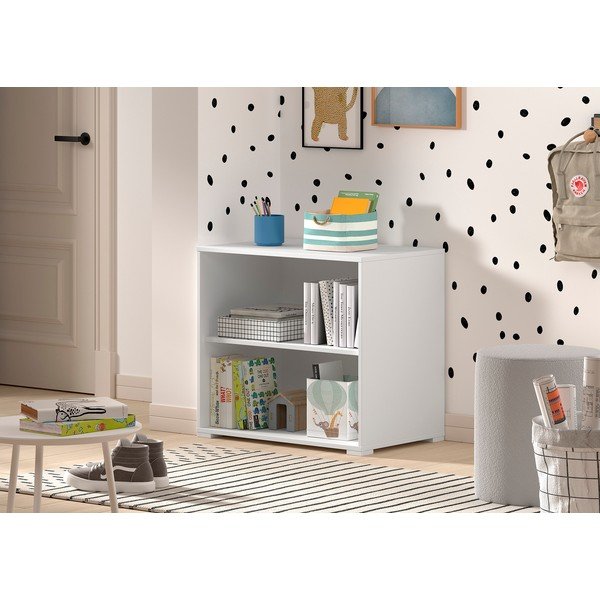 Biela detská knižnica 68x62x43 cm Sam – Vipack-image-1