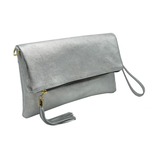 Sivá listová kabelka / kabelka z pravej kože Andrea Cardone Nice Resno