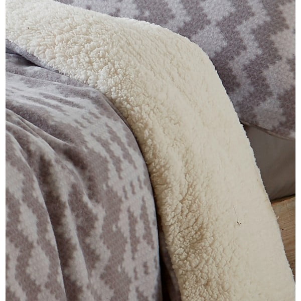 Sivé fleecové obliečky 200x200 cm Alpine - Catherine Lansfield-image-3