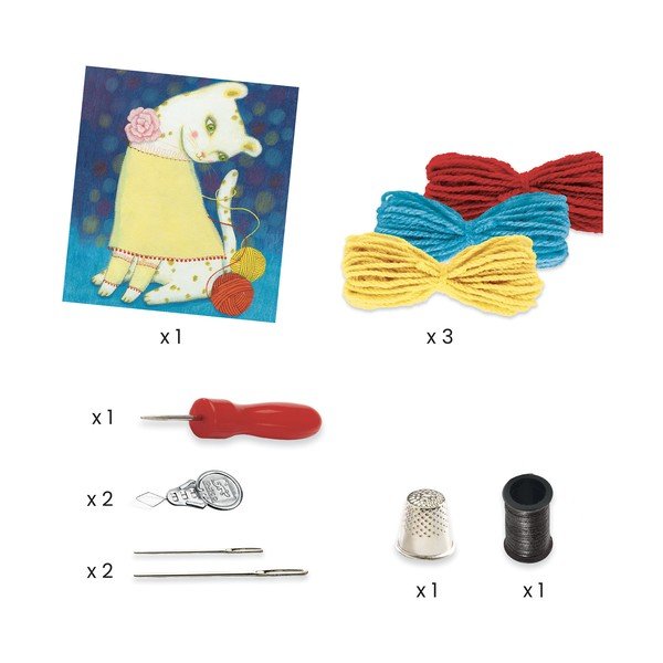 Vyšívacie obrázky Djeco Mačička-image-1