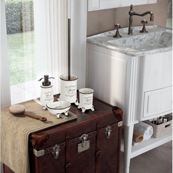 Biela keramická WC kefa Sapho Amelie-image-1