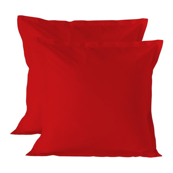 Sada 2 červených obliečok na vankúš HF Living Basic, 60 × 60 cm