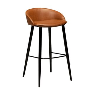 Hnedá barová stolička v imitácii kože DAN-FORM Denmark Dual, výška 91 cm