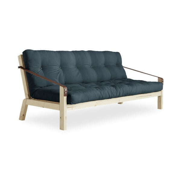 Rozkladacia pohovka s modrým poťahom Karup Design Poetry Natural/Petrol Blue-image-3